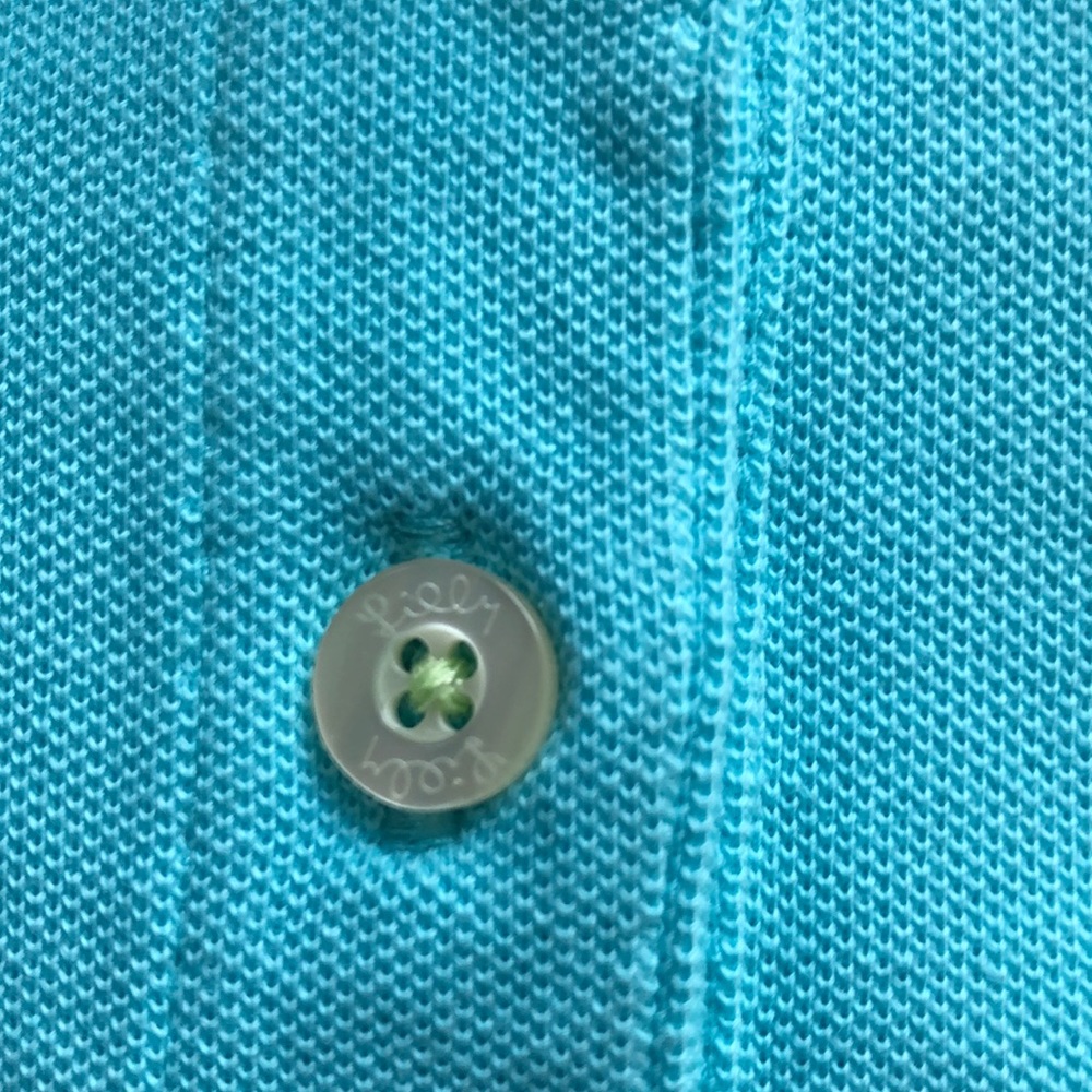 Lily Pulitzer teal woman’s polo shirt - Picture 5 of 5